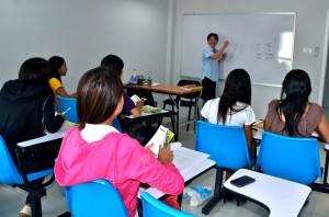 Thai students learn English at Patong Language School