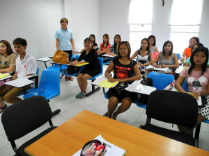 Level 1 students with their teacher