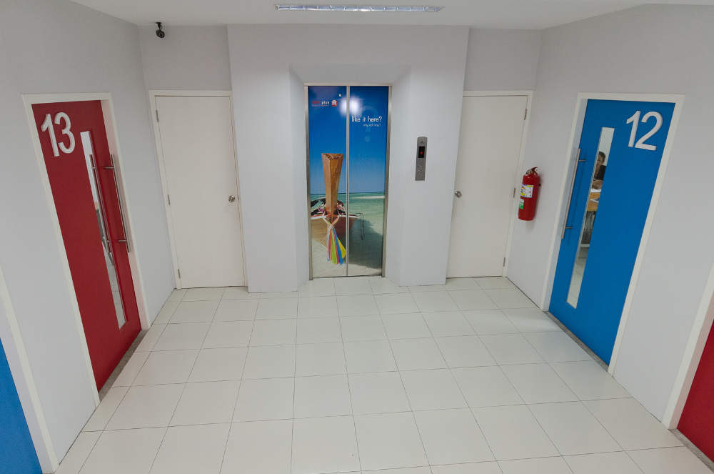 lobby area with elevator at Patong Language School