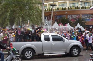 Songkran celebration near Patong Language School