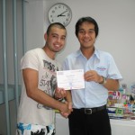 Thai student Ricardo and his language instructor Boyd