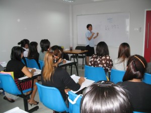 Thai students learn Engish at Patong Language School in Phuket, Thailand