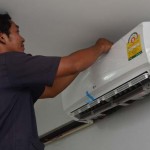 air conditioner installation in patong language school's new building