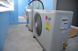 air conditioning units in patong language school's new building