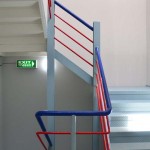 painted handrail in Patong Language School's new building