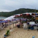 Vendors on Nai Harn Beach