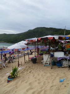 Vendors on Nai Harn Beach